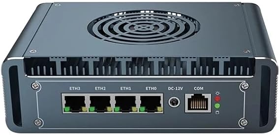 Micro Firewall Appliance, 4 i226-V 2.5Gbe LAN Ports, Fanless Mini PC Pentium Gold 8505 ES Five Core,2*DDR4 1*M.2 Support AES-NI Barebone Router PC VPN,HDMI DP USB3.0 (M.2 Nvme) (NO RAM NO SSD)