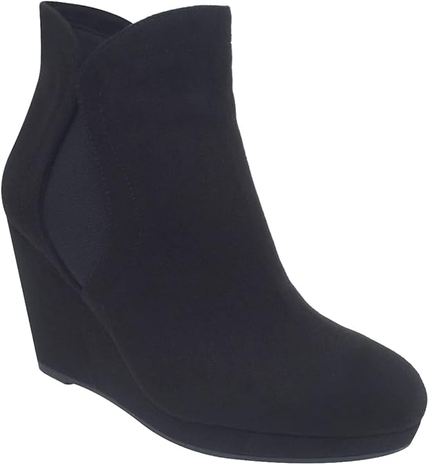 Impo Tadich Platform Wedge Stretch Bootie with Memory Foam