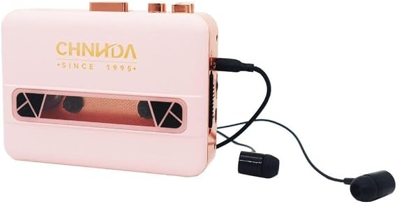 Class Walkman Portable Retro Cassette Player With Built In Speaker Pink/Gold C15