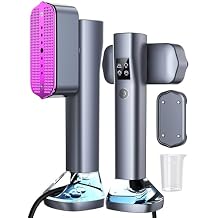 Steamer for Clothes,Portable Handheld Garment Steamer, 200ml Capacity,1000W 15s Fast Heat-UP, Leak-Proof Fabric Wrinkle Remover Ceramic Panel, 2-in-1 Dry & Wet Iron for Home and Travel- Gray&Purple