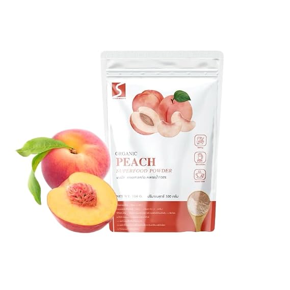 (Pack of 2) Pure Peach Powder 100% Natural Fruit Powder | Vegan, Non-GMO & Gluten-Free | Sweet & Juicy Flavor for Smoothies, Drinks & Baking 100g
