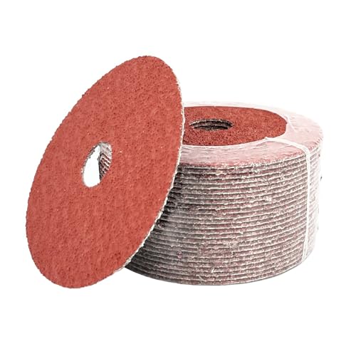 VSM 25-Pack - 5 inch 24 Grit Coarse - Ceramic Plus Resin Fiber Disc with Top-Size, Tear-Resistant Fiber Backing, Durable, Hand-Held Machine Compatible Sanding Discs