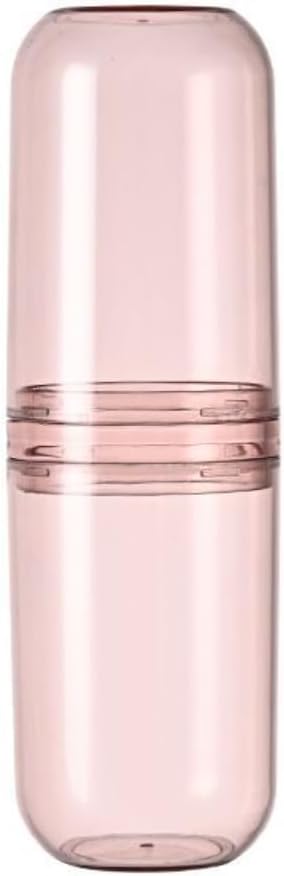 Portable Toothbrush Travel Case Holder, Toothbrush Container Toothbrush Storage Box, Toothbrush Holder Case for Camping, Traveling, Home, School, Business, Bathroom (Pink)
