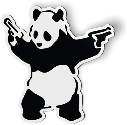 Banksy Panda Bear Magnet for Car, Fridge, Locker, 3 in | Durable, Waterproof, For Car or Home Use, Strong Magnet, Flexible Magnetic Vinyl