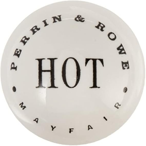 Rohl 9.026003 Perrin & Rowe White Porcelain Index Indice Only with Hot Indication for 3/4" Handles
