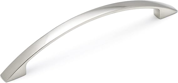 Richelieu Hardware BP23103128195 Cambria Collection 5 1/16-inch (128 mm) Center-to-Center Brushed Nickel Modern Cabinet and Drawer Pull Handle for Kitchen, Bathroom, and Furniture