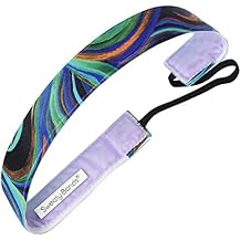 Sweaty Bands Womens Girls Headband - Non-Slip Velvet-Lined Fitness Hairband - Sunsoaked Black