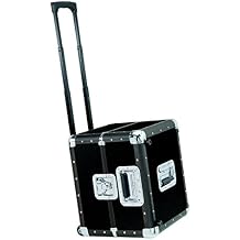 Reloop 120 Trolley Record Case - Classic Record Case with Trolley Frame, Removable Trolley Frame, Robust Construction, Black,AMS-REC-TROLLEY-120-BLK