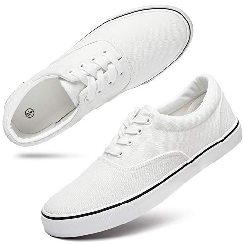 yageyan Mens Low Top Canvas Walking Shoes Lace-up Fashion Sneakers Casual