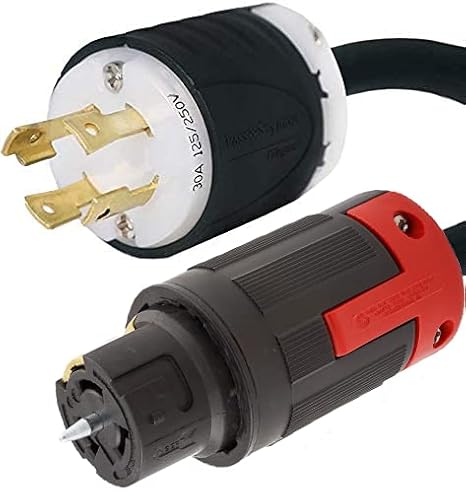 Iron Box L14-30P to CS6364C Power Cord Plug Adapter - 3 Foot, 125/250V, 10/4 SOOW Cable, 4-Pin, Part # IBX-6112-03 (3 ft)