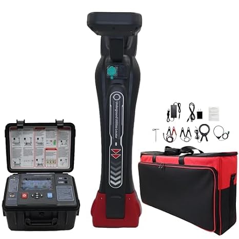 Underground Utility Pipe & Cable Locators Underground Utilities Locator Kit with Accuracy 5% to -10% Clamp Inner Diameter 125mm Multiple Frequency Signal Transmission Modes Touch Screen