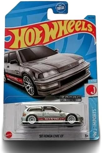 Hot Wheels '90 Honda Civic EF Zamac, HW J-Imports 7/10