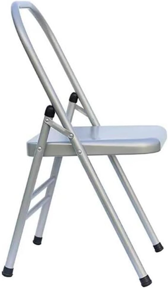 Iyengar Yoga Chair Backless Chair for Yoga Practice Metal Yoga Assist Chair Foldable Yoga Auxiliary Chair for Deepening Yoga Practice