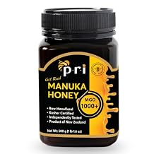 P.R.I Manuka Honey MGO 1000+, UltraPotent Monofloral New Zealand Honey, Rare LimitedHarvest, CoolProcessed & QRTraceable (500g/1.1lb)