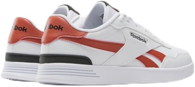Reebok Women's Court Advance Clip Sneaker, White/Brickred/Black, 9.5