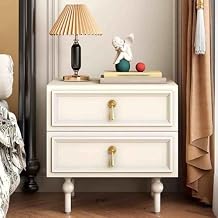 Night Stands,Side Table,Bedside Table,Side Tables Bedroom,Wood Nightstand,Bedroom Night Stand,Bed Side Table with Drawers,Nightstand with Drawers,Living Room Office White 50cm(19.7in)