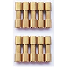 Brass Corby Bolts Fasteners, EDC Knives Maker Pivot Pin Rivets,DIY Knife Handle Studs Screws,Pack of 10 (6.8mm)