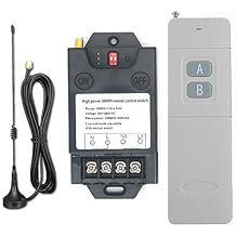 2000 Meters Long Distance Wireless Remote Control Switch high Power Water Pump Motor Lighting Industrial Wireless Remote Control Switch AC 110V 220V Relay Switch Transmitter High Range 6600ft