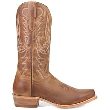 Dan Post Boots Mens Roman Embroidered Square Toe Pull On Casual Boots Mid Calf - Brown