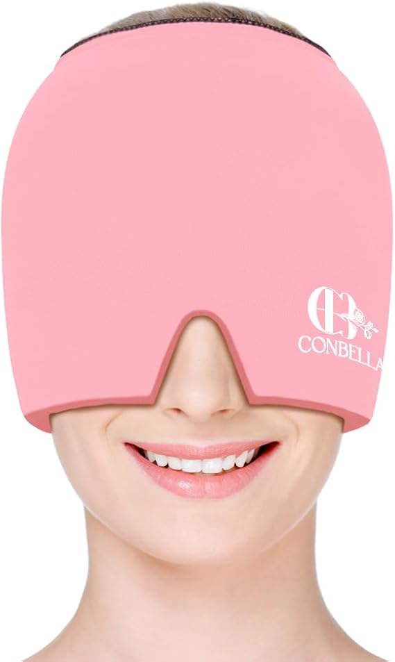 Migraine Relief Cap, Soothing Headache Ice Face Mask Products | Hot and Cold Therapy, Migraine Headache Relief Cap for Migraine, Sinus, Puffy Eyes, Tension, Stress and Hangover