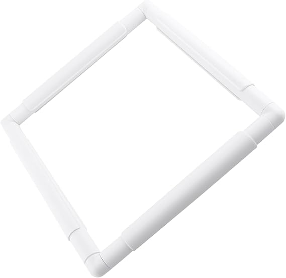 Embroidery Clip Frame, Plastic Square Frame Hoop for Quilting Needlepoint Cross Stitch Silk-Painting 27.9×27.9cm for Crafters Artists Beginners Home Decor DIY Projects