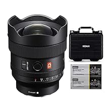 Sony FE 14mm f/1.8 GM Full-Frame Large-Aperture Wide-Angle Prime G Master Lens Bundle with Hard Case and Lens Wipes (3 Items)