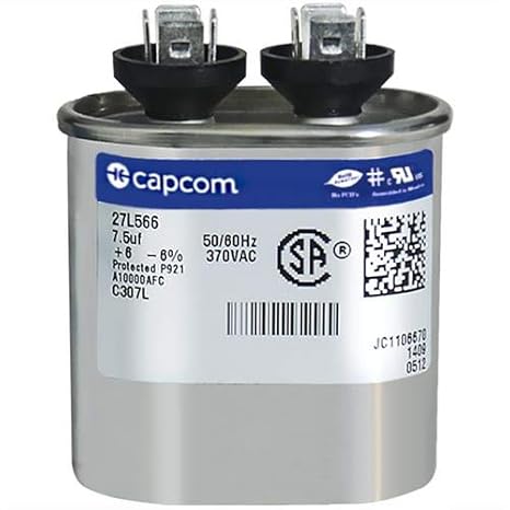 Z97F9001-7.5 uf MFD 370 Volt VAC - CBB65 Oval Run Capacitor Upgrade