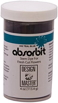 Design Master Absorbit Stem Dye for Fresh Cut Flowers Matte Finish Systemic (Teal Blue)