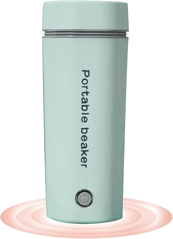 110V Electric Heated Travel Mug 350ML Smart Heating Water Bottle Leakage-free Portable Electric Kettles with 5 Minutes Fast Boiling/Anti-dry Protection for Coffee, Milk