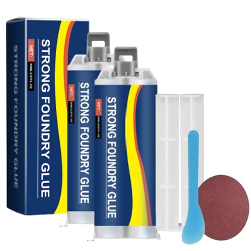 Enhanced Casting Glue, Strong Foundry Glue, Casting Repair Glues, High Temperature Resistant, Long Lasting, for Metal Casting Defect 2PC