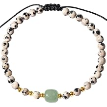 4mm Dalmatian Jasper Aventurine Bracelets Wealth Spiritual Gemstones Beaded Bracelets for Women Protection and Prosperity Jewelry