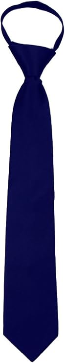 BUYYOURTIES Mens Designer Solid Color Tuxedo Formal Zipper Necktie