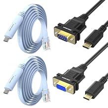 6FT RS232 DB9 Female Converter CableUSB Type C to RS232 DB9 Serial Port Adapter Cable2pack USB-C Console Cable