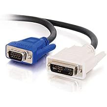 C2G 26954 DVI Male to HD15 VGA Male Video Cable, Black (6.6 Feet, 2 Meters)