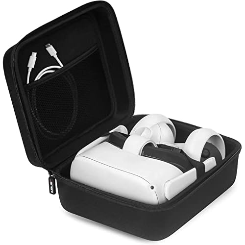 JSVER Hard Travel Storage Case For Meta Quest 3S Carrying Case for Oculus Quest 3S Quest 3Quest 2 QuestOculus GoSamsung Gear Virtual Reality Headset Gamepad Game Controller Kit
