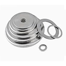 COYOUCO 100Pcs M4 Stainless Steel Flat Finish Washer,Stainless Steel Sealing Washers Gasket,4Mm ID,12Mm OD,0.5-1Mm Thickness,4x12x0.5mm
