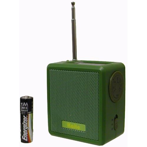 Kaito SB-1059 Mini Hand Crank AMFM Weather Radio, Green