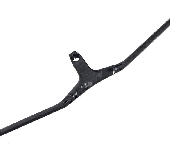 Carbon Fiber Integrated Mountain Bike Handlebars,17 Degree 3K Matt Integrated Straight Flat MTB Bike Handlebar with Stem Riser (680mm,90mm)