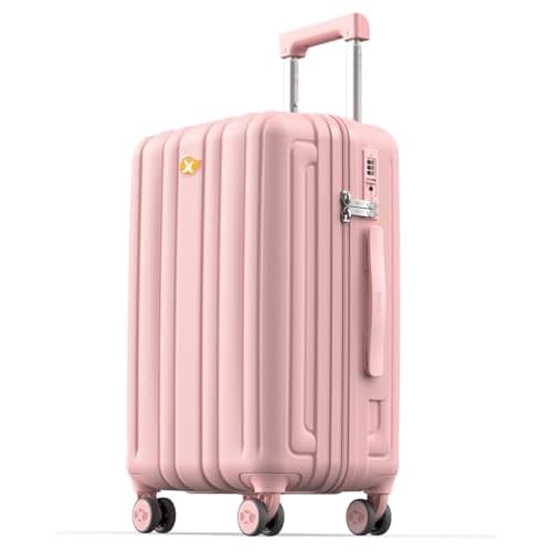 Carry On Luggage 22x14x9 Airline Approved, PC Hardshell Suitcase with TSA Lock, Carry On Suitcase with Spinner Wheels, 20 Inch Lightweight Rolling Luggage for Travel M15-Pink