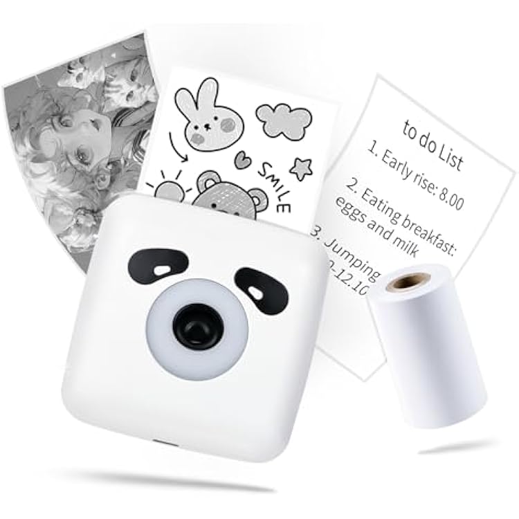 Sticker Printer, TP6S Print Pods Mini Printer, Portable Bluetooth Sticker Maker Machine, Inkless Thermal Pocket Printers for Photos, Study Graphics, Notes, Journal, DIY & Gift Blessings -White