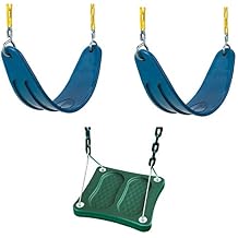 Swing-N-Slide WS 5111 Two Extreme Duty Blue Swing Seats with a Stand-Up Swing Swing Set Refresher Bundle, Blue