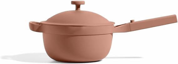 Our Place Mini Perfect Pot | 2.5 Qt Ceramic Pot with Lid & Spatula | Patented 8-in-1, PFAS-Free Nonstick, Non-Toxic Cookware | Induction & Oven-Safe up to 450F | Spice