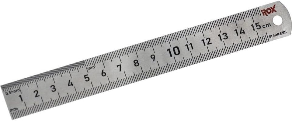 Rox 0198 Çift Taraflı Çelik Cetvel 150 mm