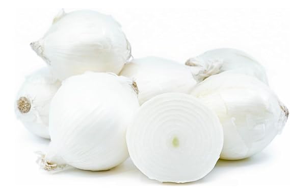 Fresh Whole Onions, Premium Quality Cooking Onions, Available in Vidalia, Yellow, Red & White Varieties (White Onion 5 LB)