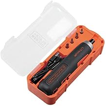 BLACK AND DECKER Cordless Screwdriver 4V Max Li-ion Smart Screwdriver I 4 Accessories I Led Work Light I USB Rechargeable