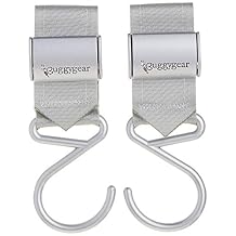 BUGGYGEAR Boutique Stroller Hooks, Platinum, 2 Count