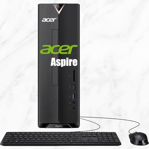 acer Aspire SFF 8L Desktop Computer | Intel Multi-Core CPU | 8GB RAM, 512GB PCIe SSD | Windows 11 | WiFi 6E | Intel UHD Graphic | 4K Display Support, Wired Keyboard & Mouse