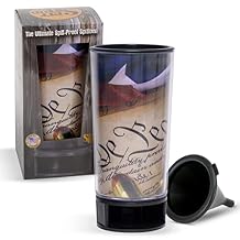 Spit Bud Bullets and Preamble The Ultimate Spittoon for Chew - Portable Dip & Snuff Cup with Lid, Pop Tab, Spill-Proof Funnel, Can Cutter & Holder - Fit in Cup Holders - Holds 8oz - Made in USA