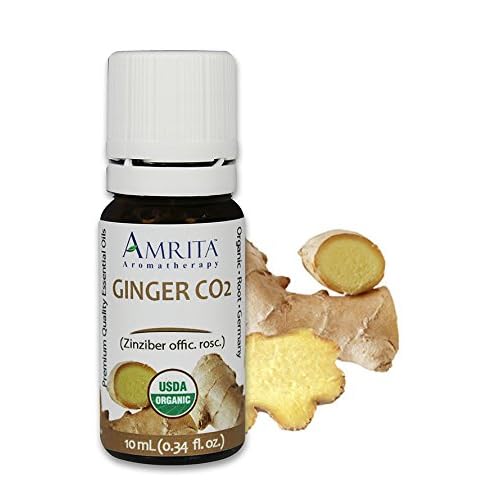 Organic Ginger CO2 Essential Oil, 100% Pure Undiluted Zinziber offic. rosc. Root, Therapeutic Grade, Premium Quality Aromatherapy Oil, Tested & Verified, 60ML