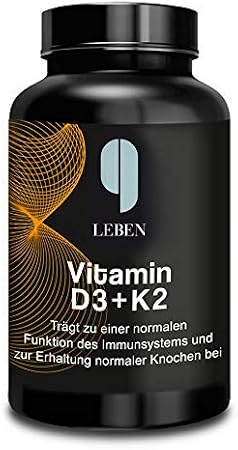 Premium Vitamin D3 K2 High Dose [For Healthy Bones] - 180 Capsules 5000 IU Vitamin D3 + 100 µg Vitamin K2 MK-7 - Laboratory Tested & Vegan